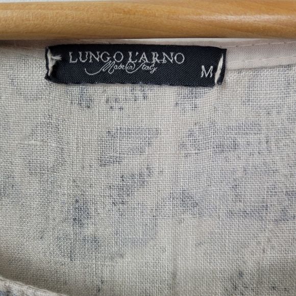 Lungo L'arno 100% Linen Relaxed Fit Summer Dress Made in Italy - Picture 4 of 9
